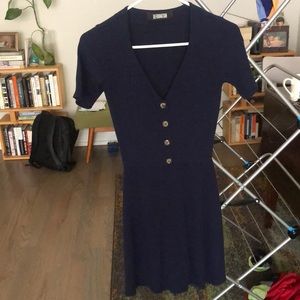 Reformation navy blue knit mini, size xs.
